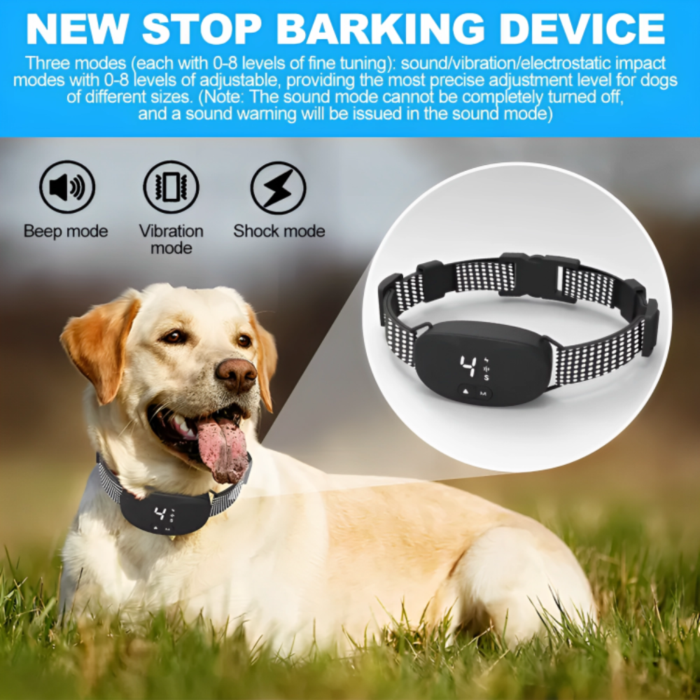 Black Compact Dog Training anti Bark Collar