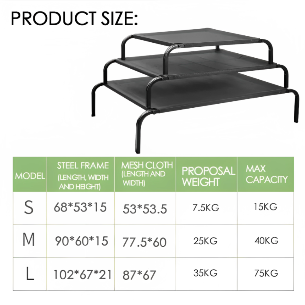 Elevated Trampoline Pet Bed